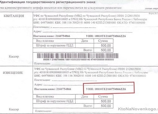 Что обозначают цифры УИН постановления штрафа ГИБДД