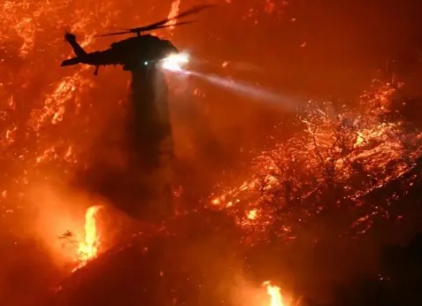 Пожар произошедший в результате удара молнии